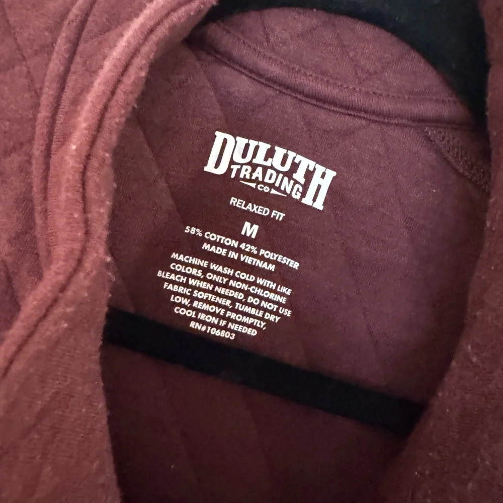 Duluth‎ Trading Co Men's Maroon Zip Up Sweater